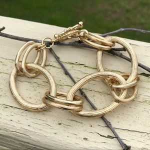Gold Link Toggle Bracelet